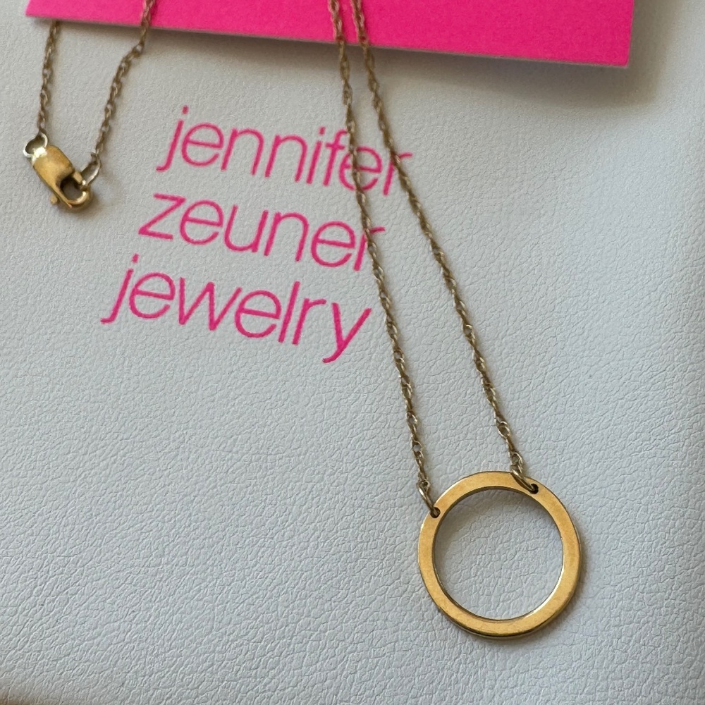 JENNIFER ZEUNER Open Circle Pendant Necklace